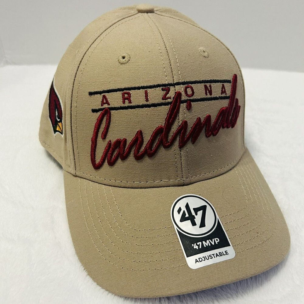 '47 Brand Arizona Cardinals Atwood Script MVP Adjustable Hat Cap Khaki Beige